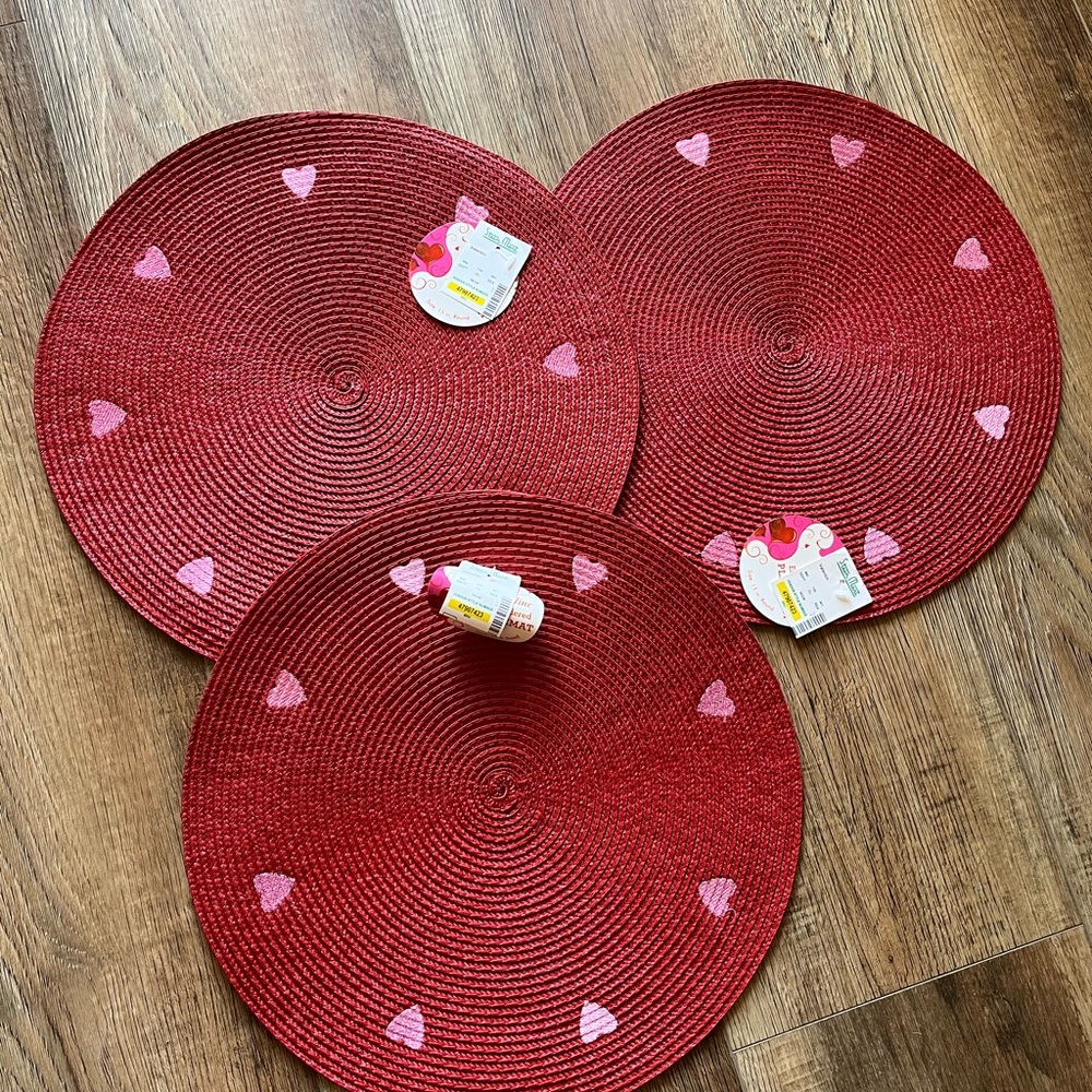 Red and Pink Heart Placemats